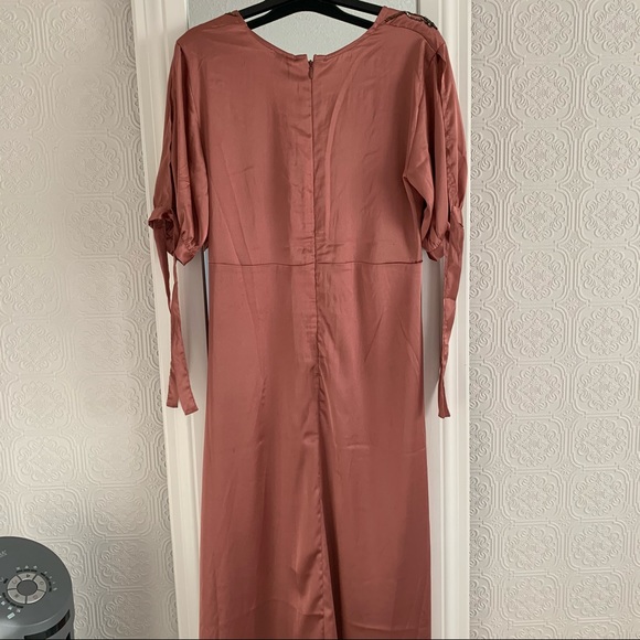 Pink Embroidered High Low Gown - Picture 3 of 4